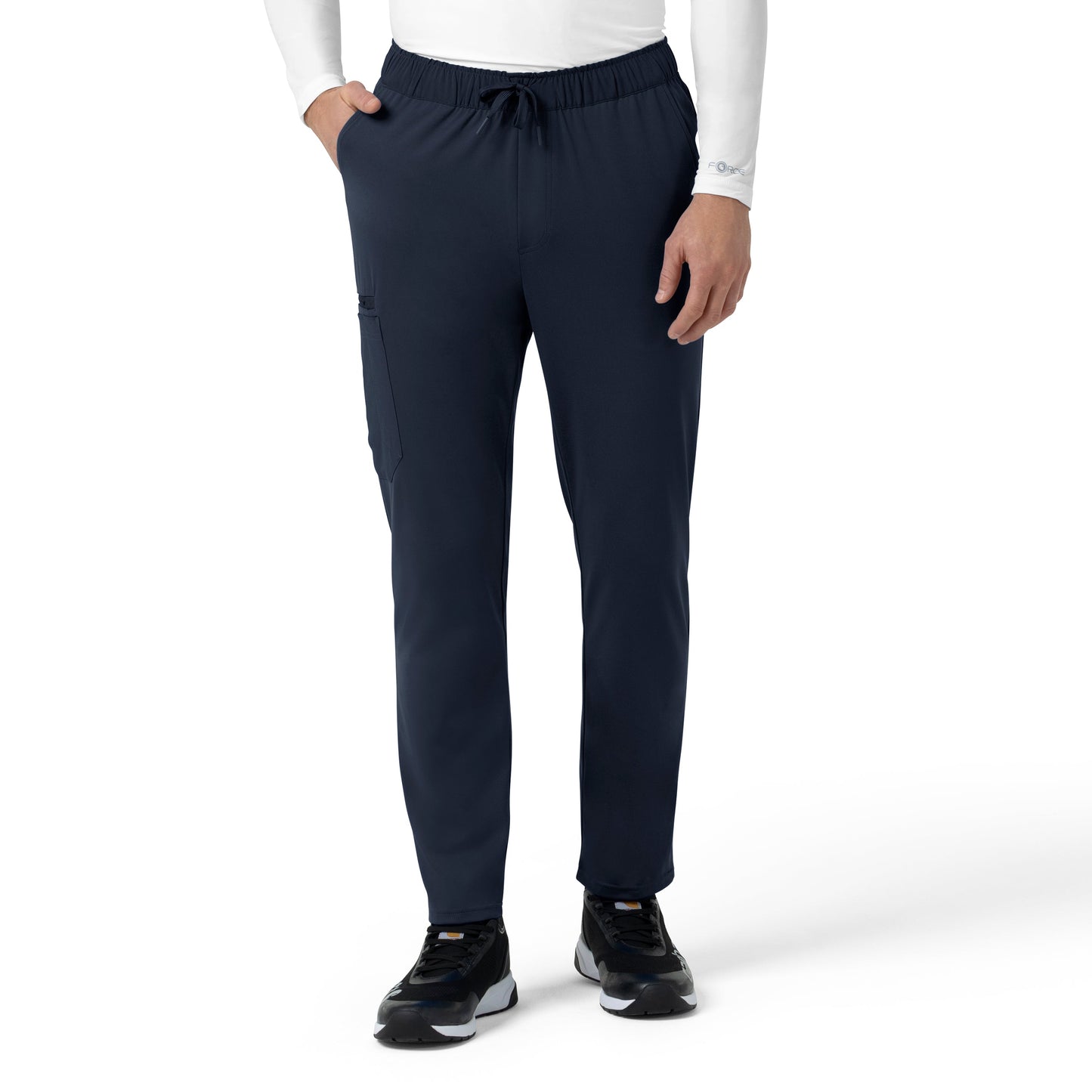 Force Cross-Flex C56190 Knit Men's Straight Leg Tapered Scrub Pants Navy